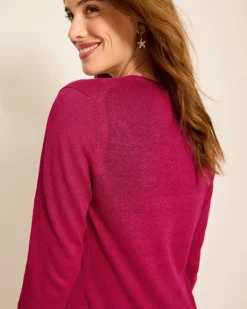 Addison Linen-Blend Cardigan