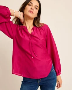 Agua Amara Seamed Peasant Top