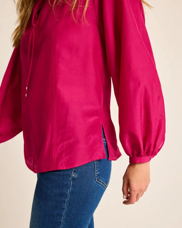 Agua Amara Seamed Peasant Top