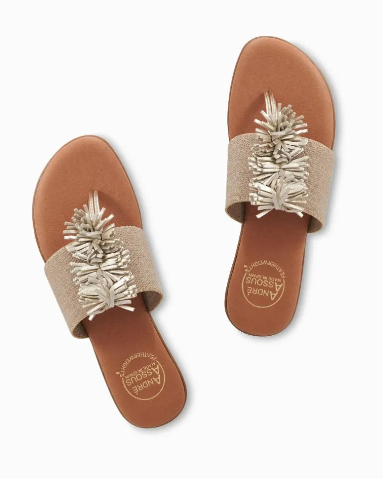 André Assous Novalee Stretch-Linen Featherweights™ Sandals