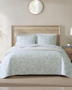 Art of Palms Reversible 3-Piece Full/Queen Quilt Set