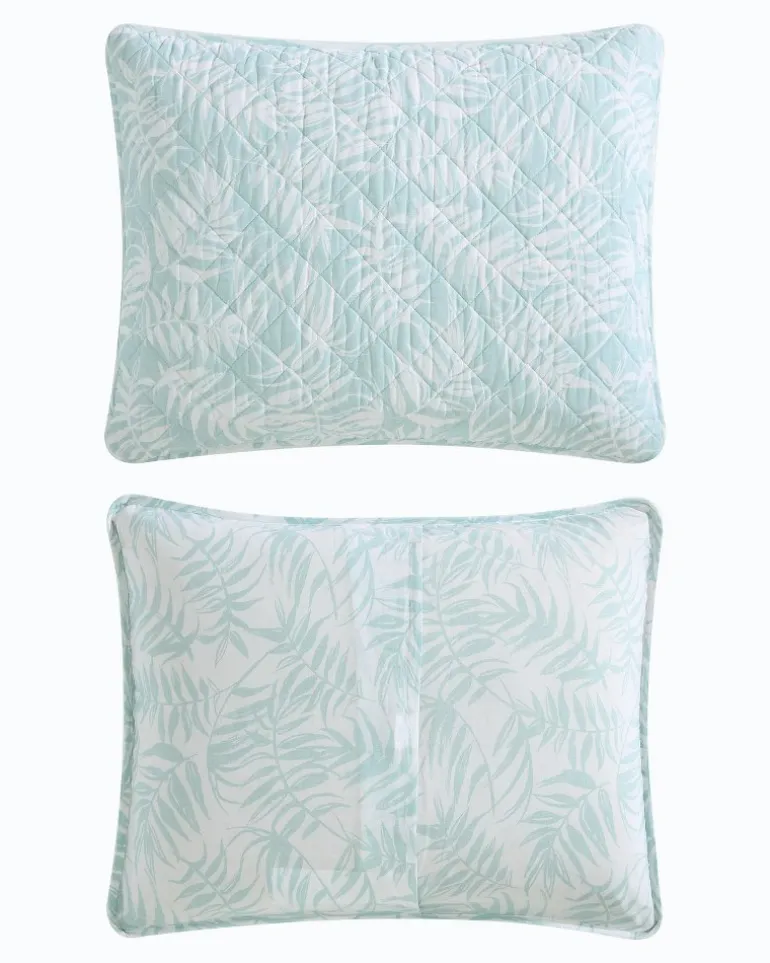 Art of Palms Reversible 3-Piece Full/Queen Quilt Set