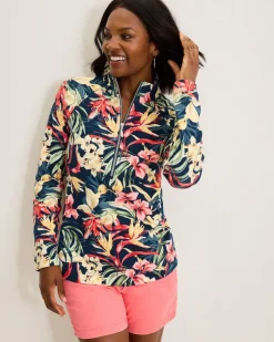 Aruba Flora Amora Half-Zip Sweatshirt