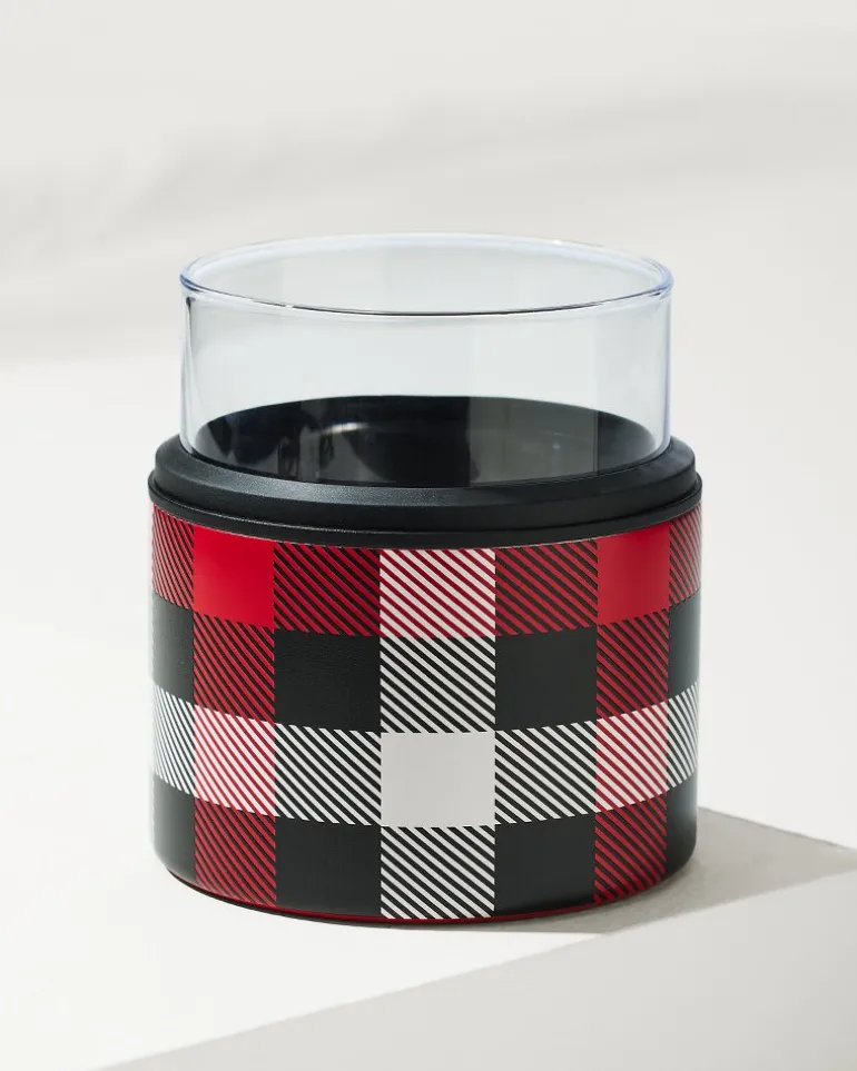 Asobu® On the Rocks Glass & Kuzie - Plaid