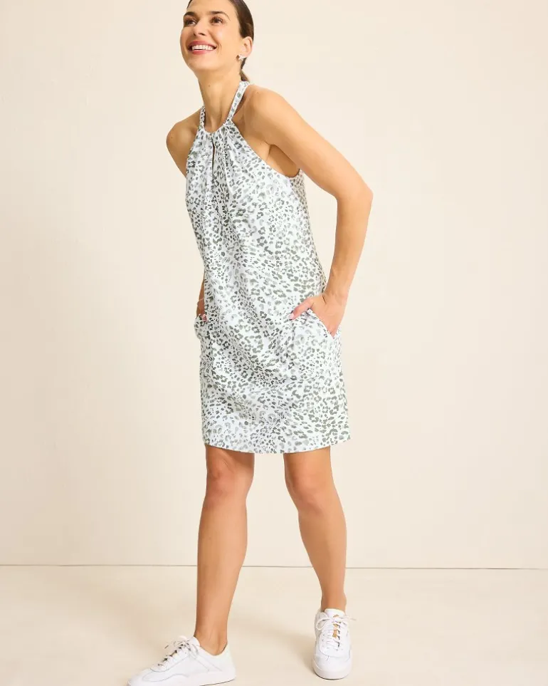Aubrey Leopard Halter IslandZone® Dress
