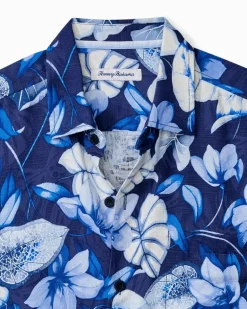 Azure Escape Silk Camp Shirt