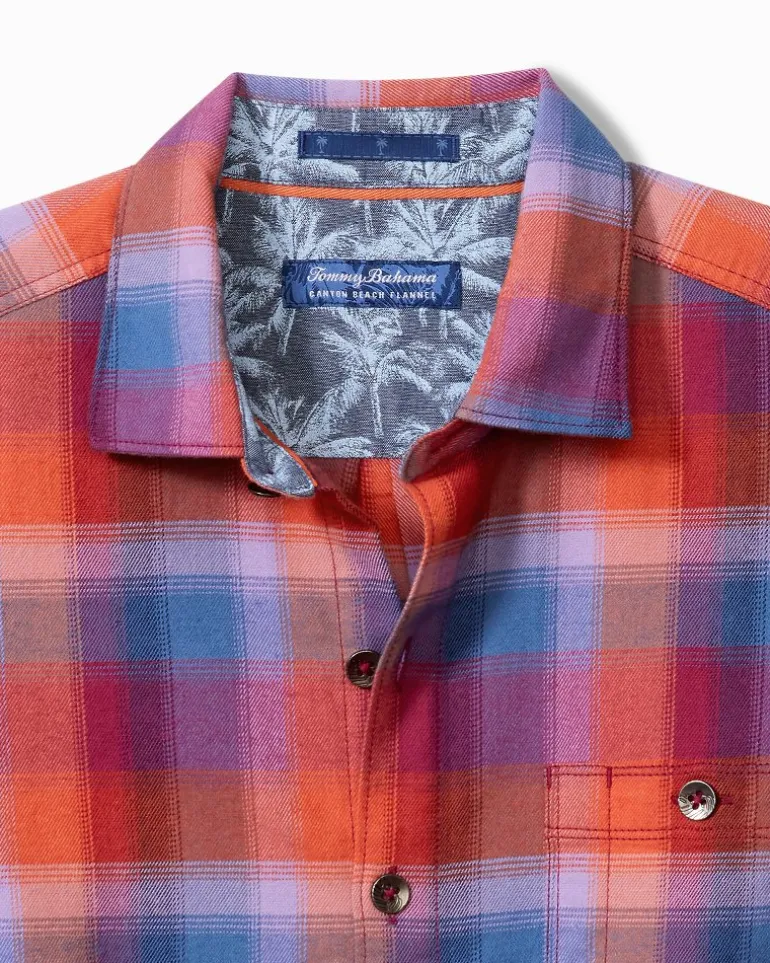 Canyon Beach Fireside Check Stretch Flannel Shirt