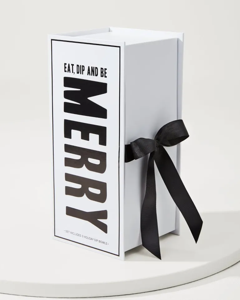 Ceramic Holiday Dip Bowls—Set of 3