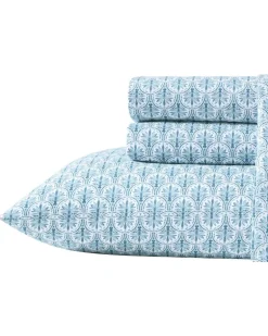 Coastal Batik Blue 4-Piece King Sheet Set