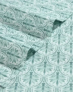 Coastal Batik Green 4-Piece King Sheet Set