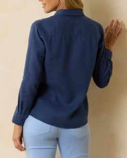 Coastalina Linen Long-Sleeve Shirt