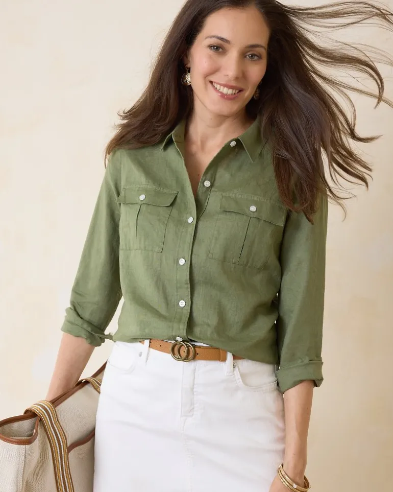 Coastalina Utility Linen Shirt