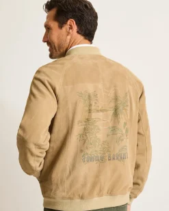 Collector's Series '24 Paradise Oasis Suede Bomber Jacket