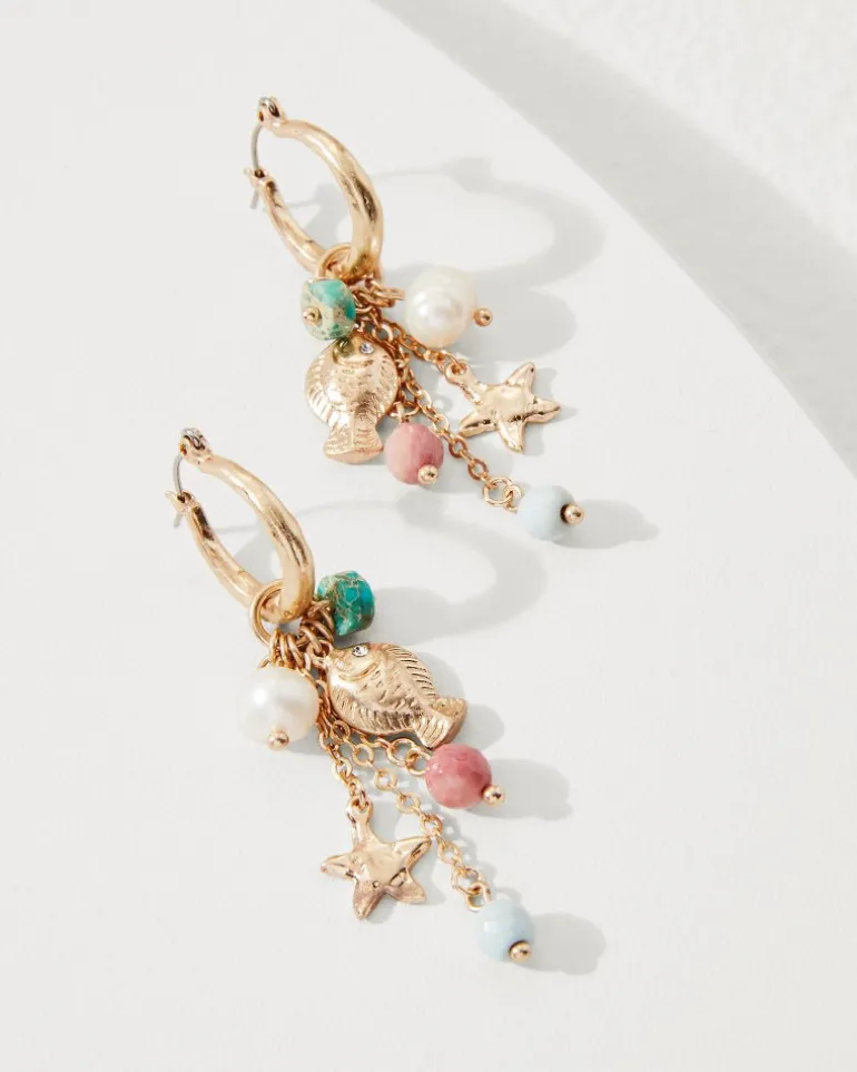 Coral Isles Sealife Charm Drop Earrings