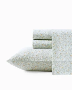 Crane Flower 4-Piece Queen Sheet Set