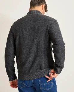 Crescent Shore IslandZone® Button-Mock Cardigan