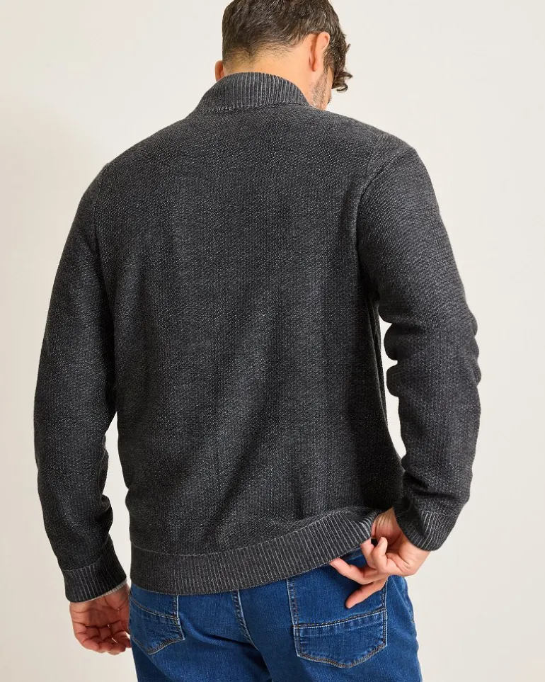 Crescent Shore IslandZone® Button-Mock Cardigan