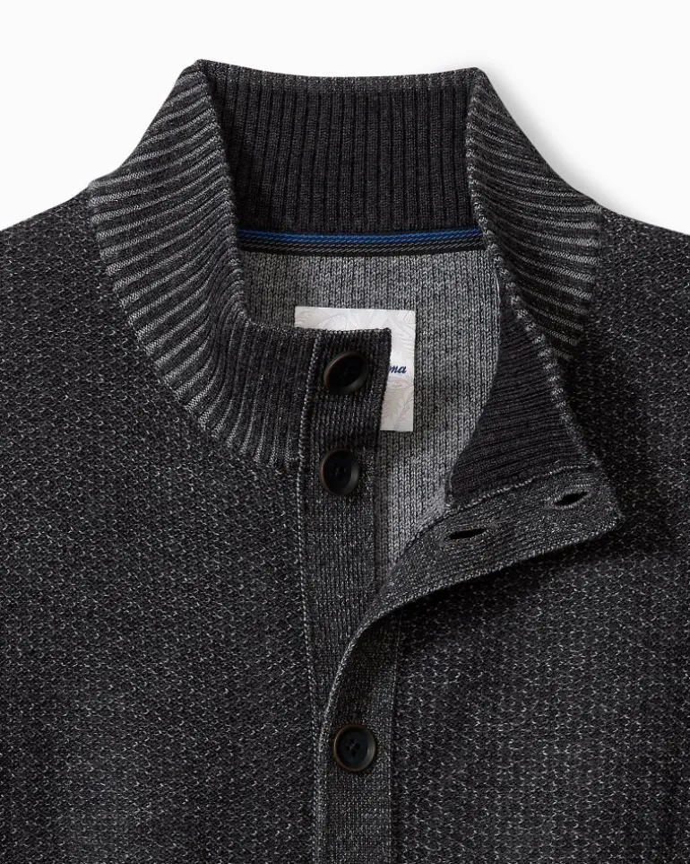 Crescent Shore IslandZone® Button-Mock Cardigan