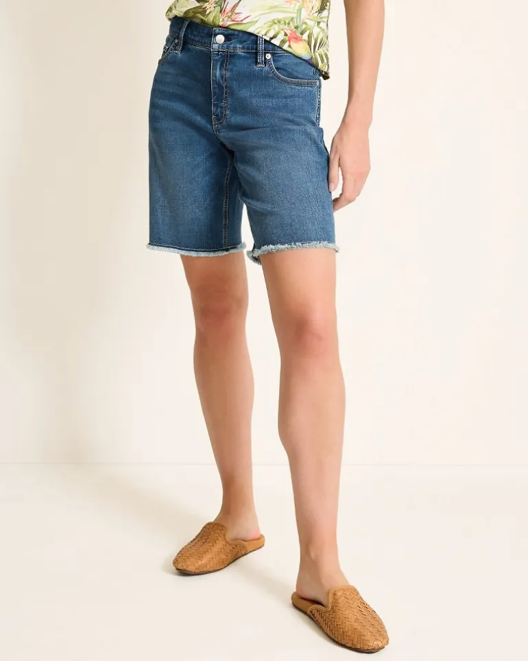 Cut-Off Bermuda Denim Shorts