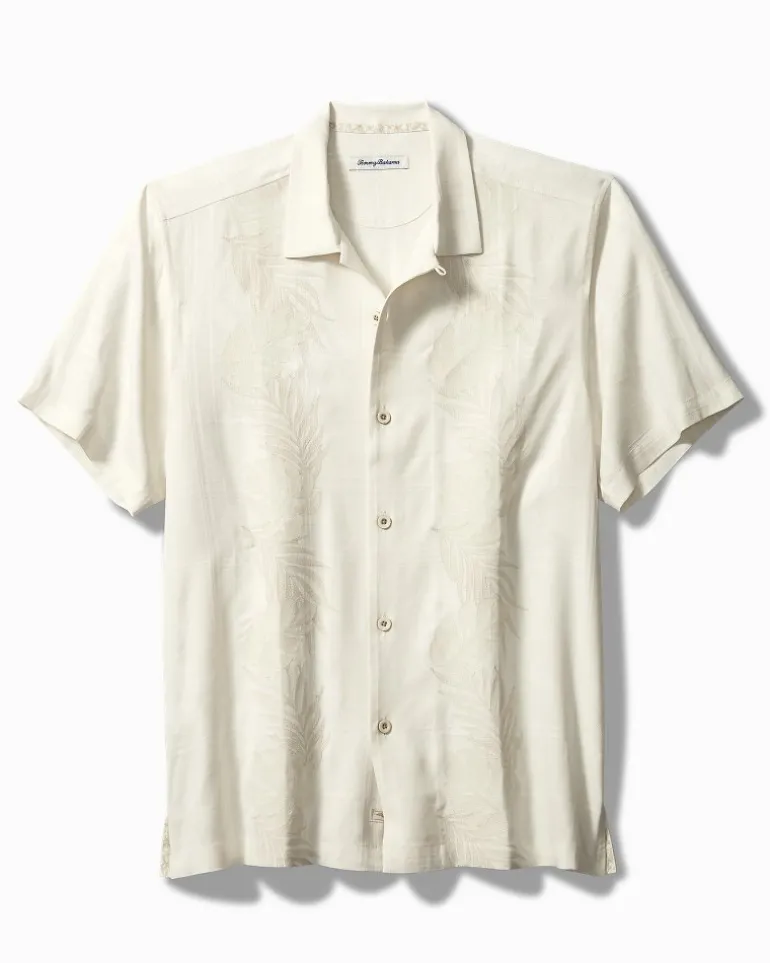 Del Palms Embroidered Silk Camp Shirt