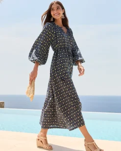 Diamond Cay Long-Sleeve Maxi Dress