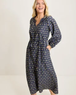 Diamond Cay Long-Sleeve Maxi Dress