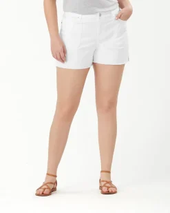 Ella Twill 4-Inch High-Rise Utility Shorts