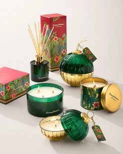 Evergreen 10.6-oz. Floral Embossed Candle Tin