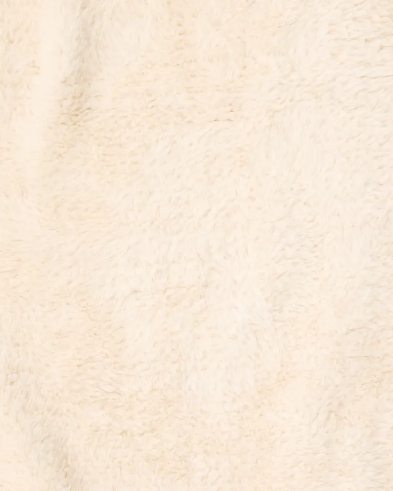 Faux Sable Ivory Knit Throw