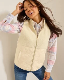 Faux Sherpa Hybrid Vest