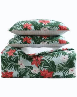 Festive Palms Reversible King 3-Piece Comforter Set