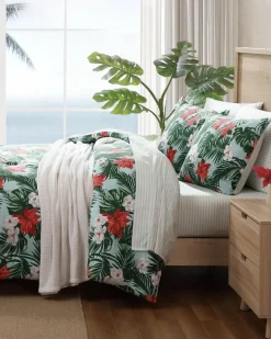 Festive Palms Reversible King 3-Piece Comforter Set