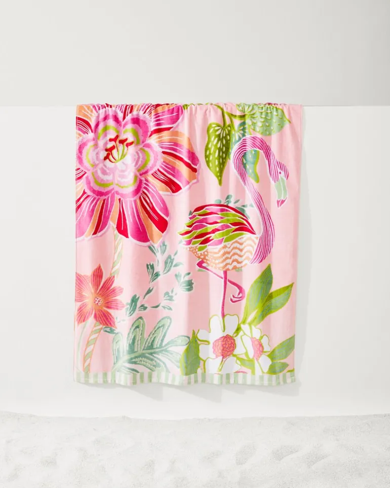 Flamingo Pineapple Beach Towel