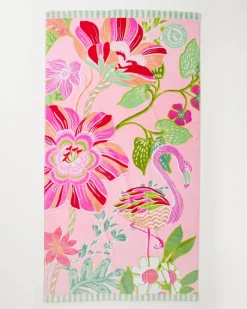 Flamingo Pineapple Beach Towel
