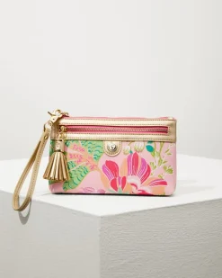 Flamingo Pineapple Tassel Wristlet
