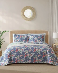 Floral Enchantment Reversible 3-Piece King Quilt Set