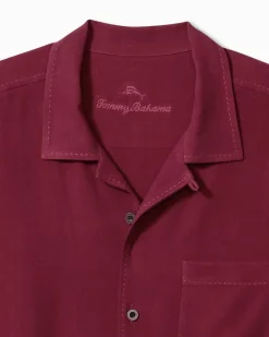 Hawaiian Herringbone Silk Camp Shirt