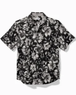 Hibiscus Hideaway Silk Camp Shirt