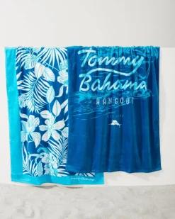 High Tide Hangout & Island Cays Blooms Beach Towels — Set of 2