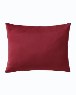 Holiday Marlin Velvet Embroidered Decorative Pillow