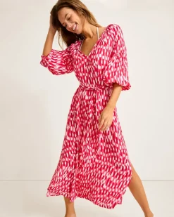 Ikat Stripe Midi Coverup Dress