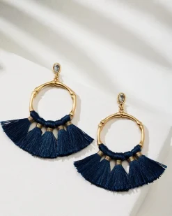 Indigo Bay Bamboo Tassel Earrings