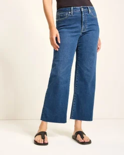 Indigo Palms™ High-Rise Cropped Wide-Leg Jeans