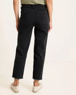 Indigo Palms™ High-Rise Cropped Straight-Leg Jeans