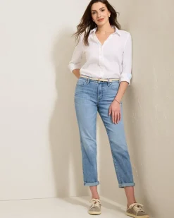 Indigo Palms™ Mid-Rise Slim Boyfriend Jeans