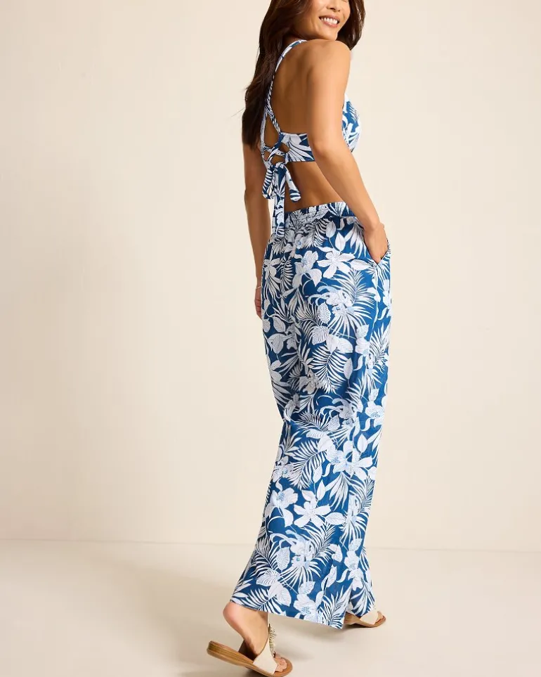 Island Blooms Drawstring Beach Pants