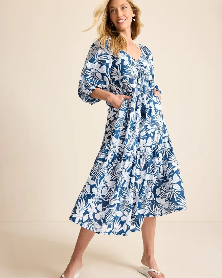 Island Blooms Midi Coverup Dress