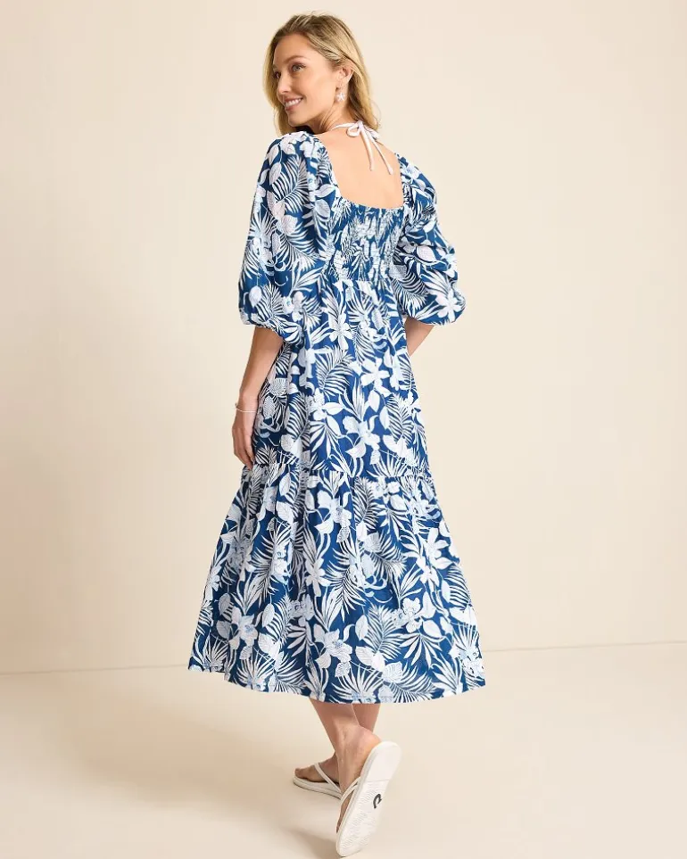 Island Blooms Midi Coverup Dress