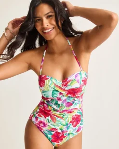 Island Cays Fiesta Bandeau One-Piece Swimsuit