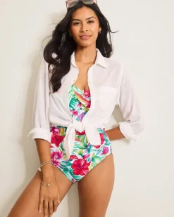 Island Cays Fiesta Bandeau One-Piece Swimsuit